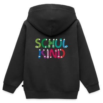 Schulkind 2026 Schule Einschulung Schulanfang - Kinder Premium Organic Zip Hoodie - Schwarz - Hinten - AI Model Kid Male (0cm)