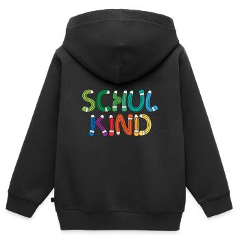 Schulkind 2026 Schule Einschulung Schulanfang - Kinder Premium Organic Zip Hoodie - Schwarz - Hinten - AI Model Kid Male (0cm)
