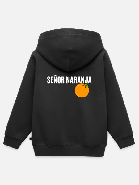 Señor Naranja - Kinder Premium Organic Zip Hoodie - Schwarz