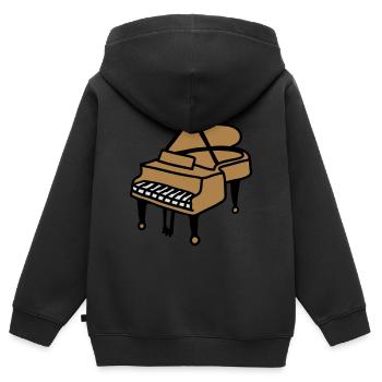 Flügel 3 - Kinder Premium Organic Zip Hoodie - Schwarz - Hinten - AI Model Kid Male (0cm)