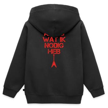 presentje wat ik nodig bass e guitar gitarre - Kinder Premium Organic Zip Hoodie - Schwarz - Hinten - AI Model Kid Male (0cm)
