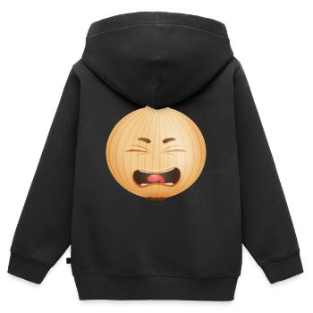 onion vegetable011 - Kids Premium Organic Zip-up Hoodie - black - Back - AI Model Kid Male (0cm)
