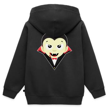 Little Dracula - Halloween vampire bat spirit - Kids Premium Organic Zip-up Hoodie - black - Back - AI Model Kid Male (0cm)