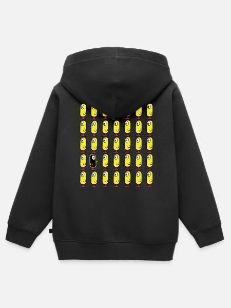 Think different! Vögel Küken - Kinder Premium Organic Zip Hoodie - Schwarz