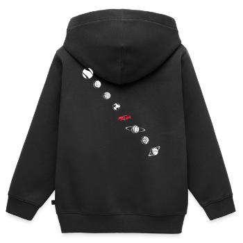 Tesla dans Space Solar System SpaceX - Sweat Premium à capuche zippé enfant bio - noir - Dos - AI Model Kid Male (0cm)