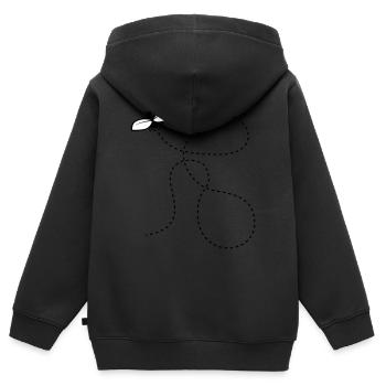 Dashed Line Fly - Kids Premium Organic Zip-up Hoodie - black - Back - AI Model Kid Male (0cm)