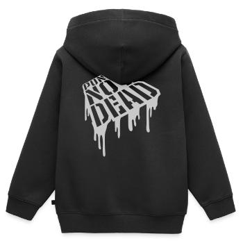 Quote punks not dead - Kids Premium Organic Zip-up Hoodie - black - Back - AI Model Kid Male (0cm)