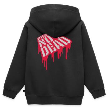 Citer des punks pas morts - Sweat Premium à capuche zippé enfant bio - noir - Dos - AI Model Kid Male (0cm)