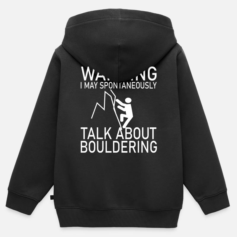 climbing - Kinder Premium Organic Zip Hoodie - Schwarz
