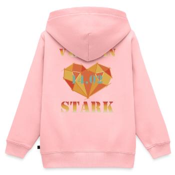 Valentin Stark - Kinder Premium Organic Zip Hoodie - Rosa - Hinten - AI Model Kid Female (0cm)