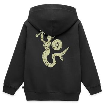 Mermaid - Kids Premium Organic Zip-up Hoodie - black - Back - AI Model Kid Male (0cm)