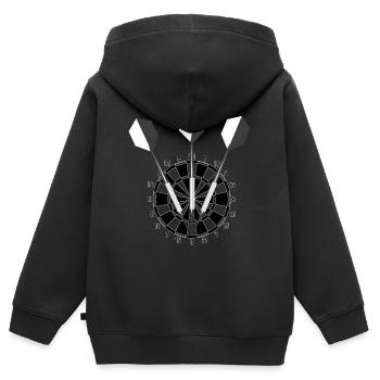 Dard - Sweat Premium à capuche zippé enfant bio - noir - Dos - AI Model Kid Male (0cm)