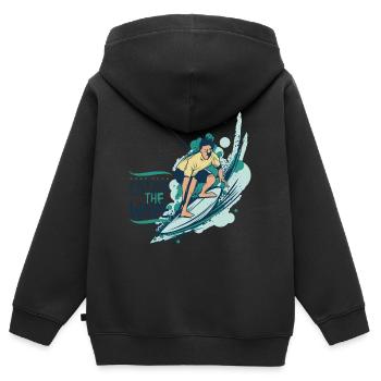 Wassersport - Kinder Premium Organic Zip Hoodie - Schwarz - Hinten - AI Model Kid Male (0cm)