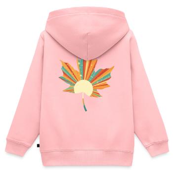 Retro-Bogen - Kinder Premium Organic Zip Hoodie - Rosa - Hinten - AI Model Kid Female (0cm)