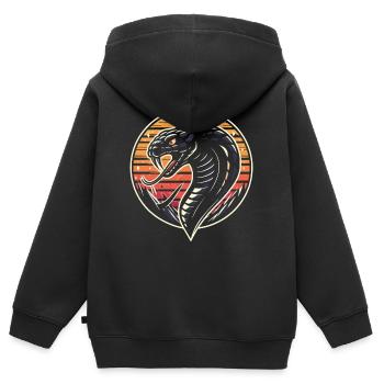 Cobra - Sweat Premium à capuche zippé enfant bio - noir - Dos - AI Model Kid Male (0cm)