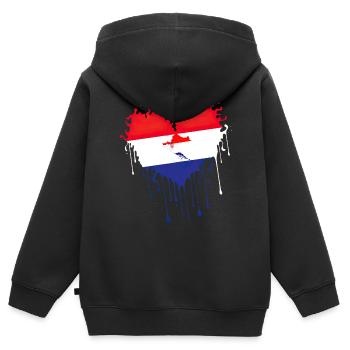 Kroatien hrvatska kroatien hrv hr reisen tourismus - Kinder Premium Organic Zip Hoodie - Schwarz - Hinten - AI Model Kid Male (0cm)