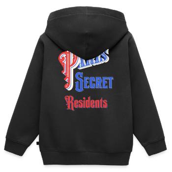 Paris Adventure Eiffel Parisian Rat Mouse Whiskers - Kids Premium Organic Zip-up Hoodie - black - Back - AI Model Kid Male (0cm)