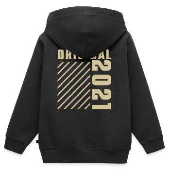 Original 2021 Authentic 2021 Vintage Bursdag - Kinder Premium Organic Zip Hoodie - Schwarz - Hinten - AI Model Kid Male (0cm)
