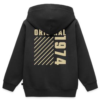 Original 1974 Authentisch 1974 Vintage Bursdag - Kinder Premium Organic Zip Hoodie - Schwarz - Hinten - AI Model Kid Male (0cm)