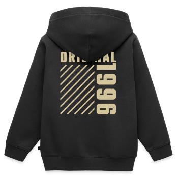 Original 1996 Authentic 1996 Vintage Bursdag - Sweat Premium à capuche zippé enfant bio - noir - Dos - AI Model Kid Male (0cm)