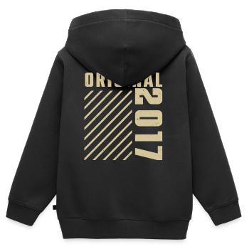 Original 2017 Authentic 2017 Vintage Bursdag - Sweat Premium à capuche zippé enfant bio - noir - Dos - AI Model Kid Male (0cm)