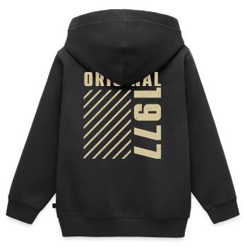 Original 1977 Authentic 1977 Vintage Bursdag - Sweat Premium à capuche zippé enfant bio - noir - Dos - AI Model Kid Male (0cm)