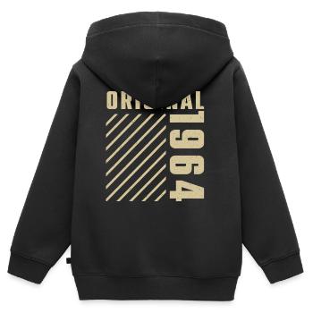Original 1964 Authentic 1964 Vintage Bursdag - Sweat Premium à capuche zippé enfant bio - noir - Dos - AI Model Kid Male (0cm)