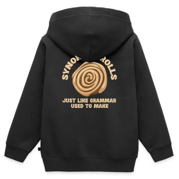 Synonym Rolls Just Like Grammar Used To Make - Kinder Premium Organic Zip Hoodie - Schwarz - Hinten - AI Model Kid Male (0cm)