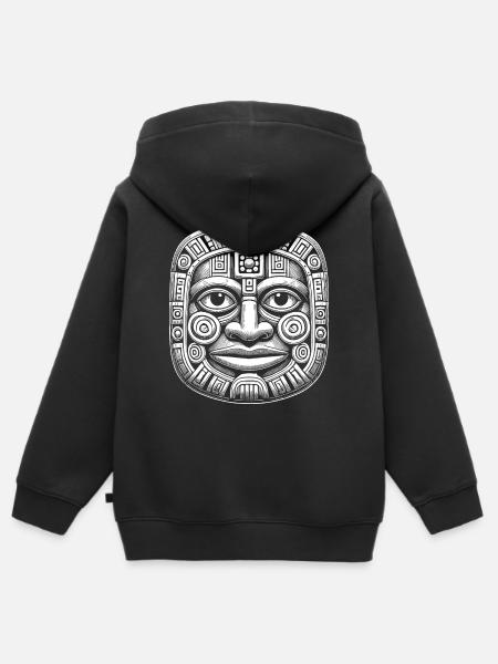 Maske - Kinder Premium Organic Zip Hoodie - Schwarz