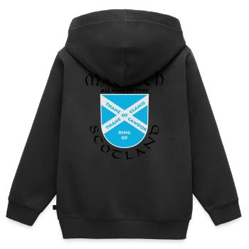 Scotland Macbeth - Kinder Premium Organic Zip Hoodie - Schwarz - Hinten - AI Model Kid Male (0cm)