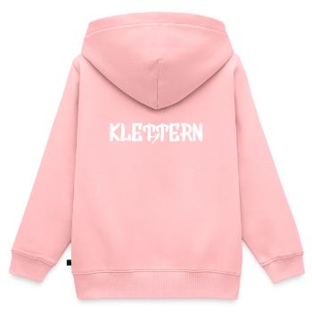 Klettern Klettersport - Kinder Premium Organic Zip Hoodie - Rosa - Hinten - AI Model Kid Female (0cm)