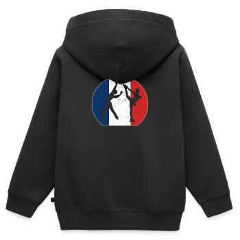 Eiskunstlauf Geschenk für Wintersportfans EM WM - Kinder Premium Organic Zip Hoodie - Schwarz - Hinten - AI Model Kid Male (0cm)
