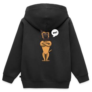 Sture Dänische Dogge Deutsche Dogge - Kinder Premium Organic Zip Hoodie - Schwarz - Hinten - AI Model Kid Male (0cm)