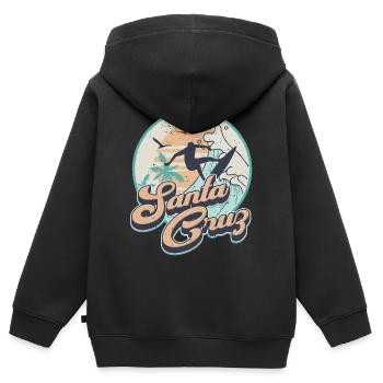 Santa Cruz - Kinder Premium Organic Zip Hoodie - Schwarz - Hinten - AI Model Kid Male (0cm)