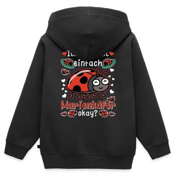 Marienkäfer Marienkäferflügel Maikäfer - Kinder Premium Organic Zip Hoodie - Schwarz - Hinten - AI Model Kid Male (0cm)
