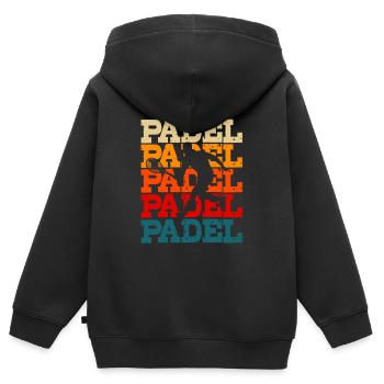 Padel Tennis Platform Tennis Paddleball Padel - Kids Premium Organic Zip-up Hoodie - black - Back - AI Model Kid Male (0cm)