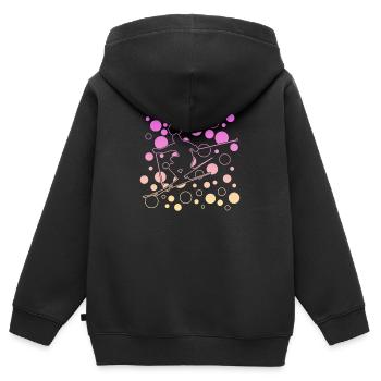 Ski - Kinder Premium Organic Zip Hoodie - Schwarz - Hinten - AI Model Kid Male (0cm)