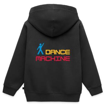 ★ Designfarben änderbar ★ Dance Machine - Kinder Premium Organic Zip Hoodie - Schwarz - Hinten - AI Model Kid Male (0cm)