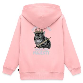 How Dare You Touch Her Majesty Cat Mom Cat Lovers - Kids Premium Organic Zip-up Hoodie - rose - Back - AI Model Kid Female (0cm)