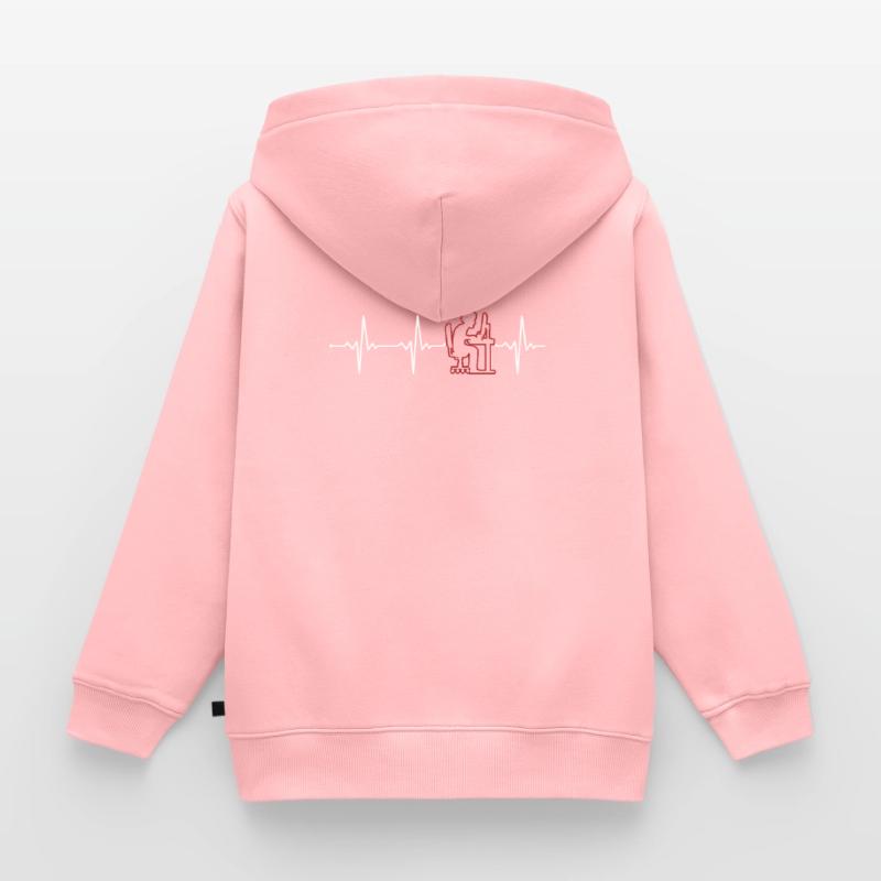 Programmer Heartbeat Softwareentwickler Coder Kinder Premium Organic Zip Hoodie