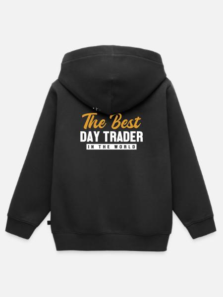 Best Day Trader World Trader Bourse Marché des - Premium børne zip-hættetrøje økologisk - sort