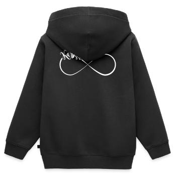 karma - Sweat Premium à capuche zippé enfant bio - noir - Dos - AI Model Kid Male (0cm)