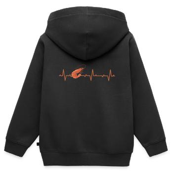 Shrimp Shrimp Aquarian Aquarium Dwarf Shrimp - Kids Premium Organic Zip-up Hoodie - black - Back - AI Model Kid Male (0cm)