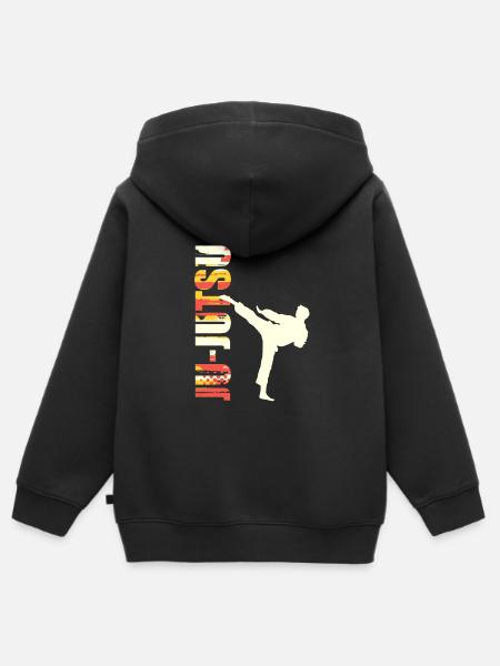 Ju-Jutsu, asiatische Kampfsportart - Kinder Premium Organic Zip Hoodie - Schwarz