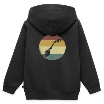 Norwegen Norweger Skandinavien - Kinder Premium Organic Zip Hoodie - Schwarz - Hinten - AI Model Kid Male (0cm)