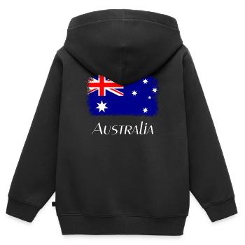 Australien, Flagge, Flag from Australia - Kinder Premium Organic Zip Hoodie - Schwarz - Hinten - AI Model Kid Male (0cm)