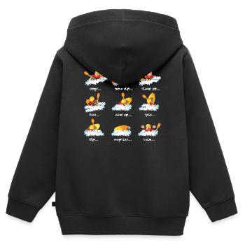 92. Playboat fail - Kids Premium Organic Zip-up Hoodie - black - Back - AI Model Kid Male (0cm)