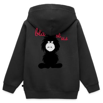 Monster Smuffel bla bli blub - Kinder Premium Organic Zip Hoodie - Schwarz - Hinten - AI Model Kid Male (0cm)