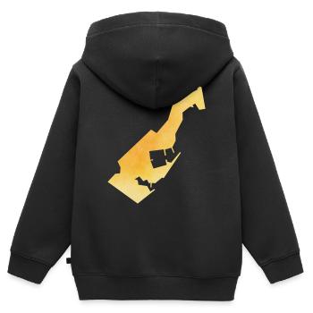 Monaco - Kids Premium Organic Zip-up Hoodie - black - Back - AI Model Kid Male (0cm)