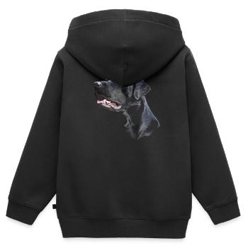 Labrador - Kinder Premium Organic Zip Hoodie - Schwarz - Hinten - AI Model Kid Male (0cm)